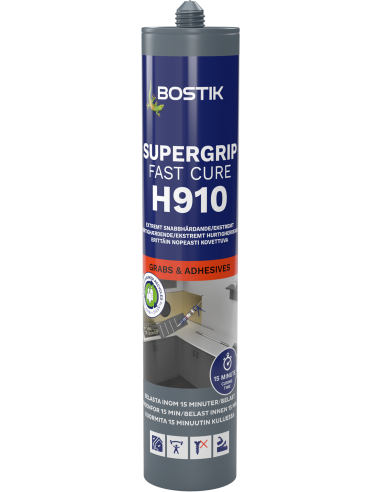 H910 Supergrip Fast Cure, Monteringslim - 290ml - Hvid